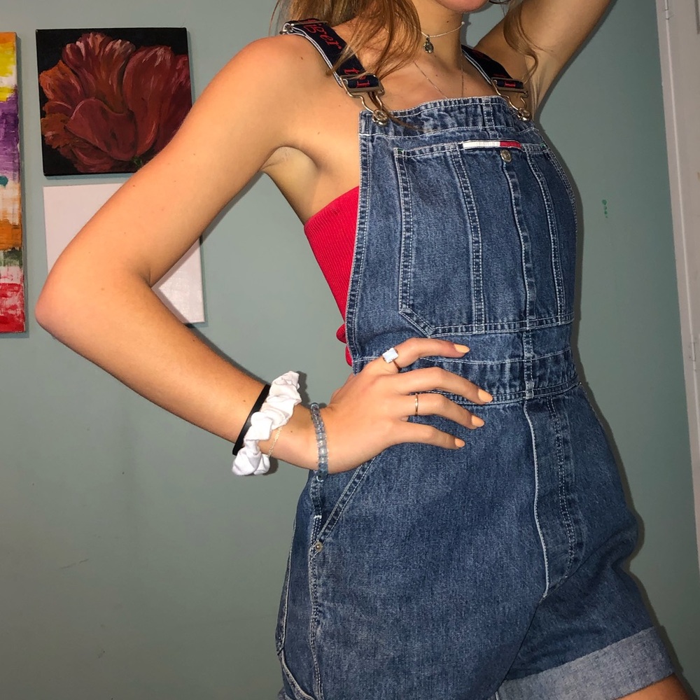 tommy hilfiger overall shorts
